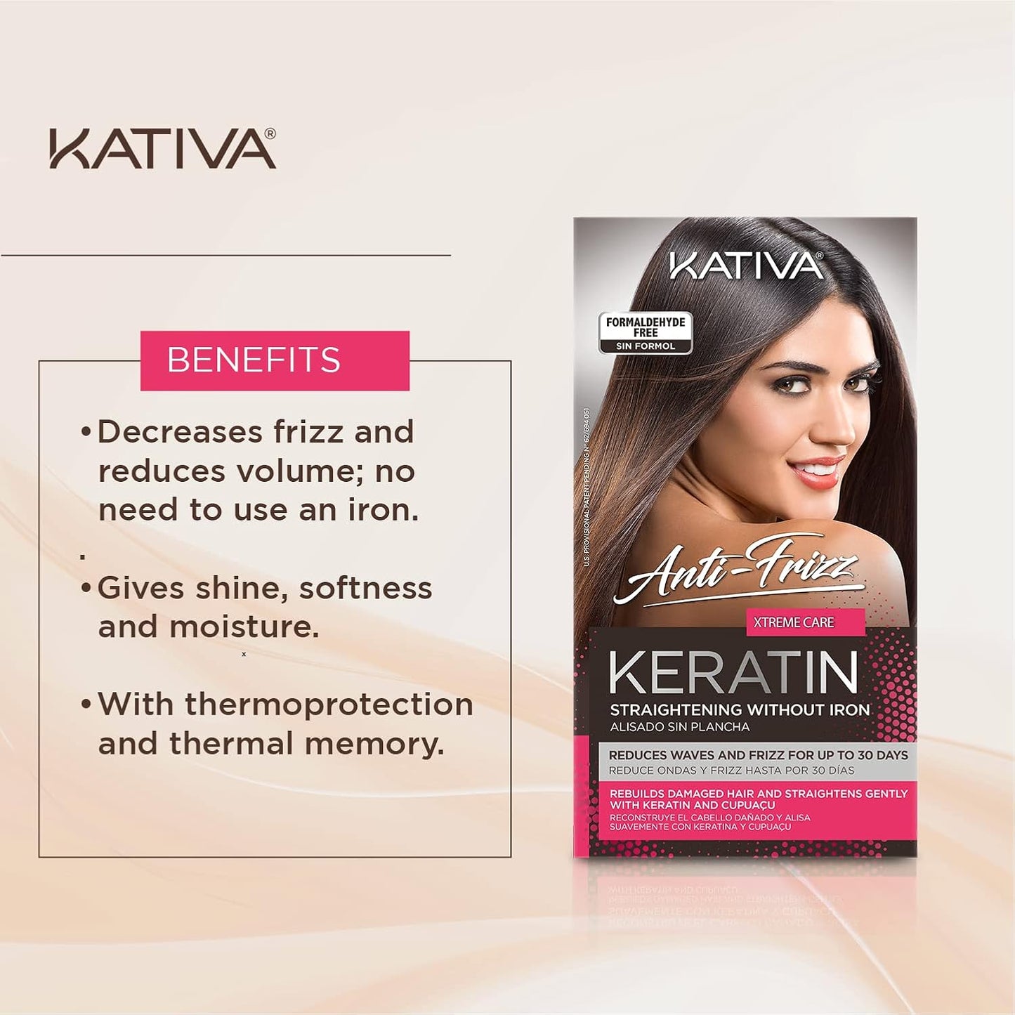 Kit Kativa Keratin Alisado Sin Plancha Xtreme Care Anti Frizz