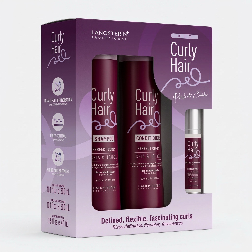 Lanosterin Professional Curly Hair Perfect Curls Routine