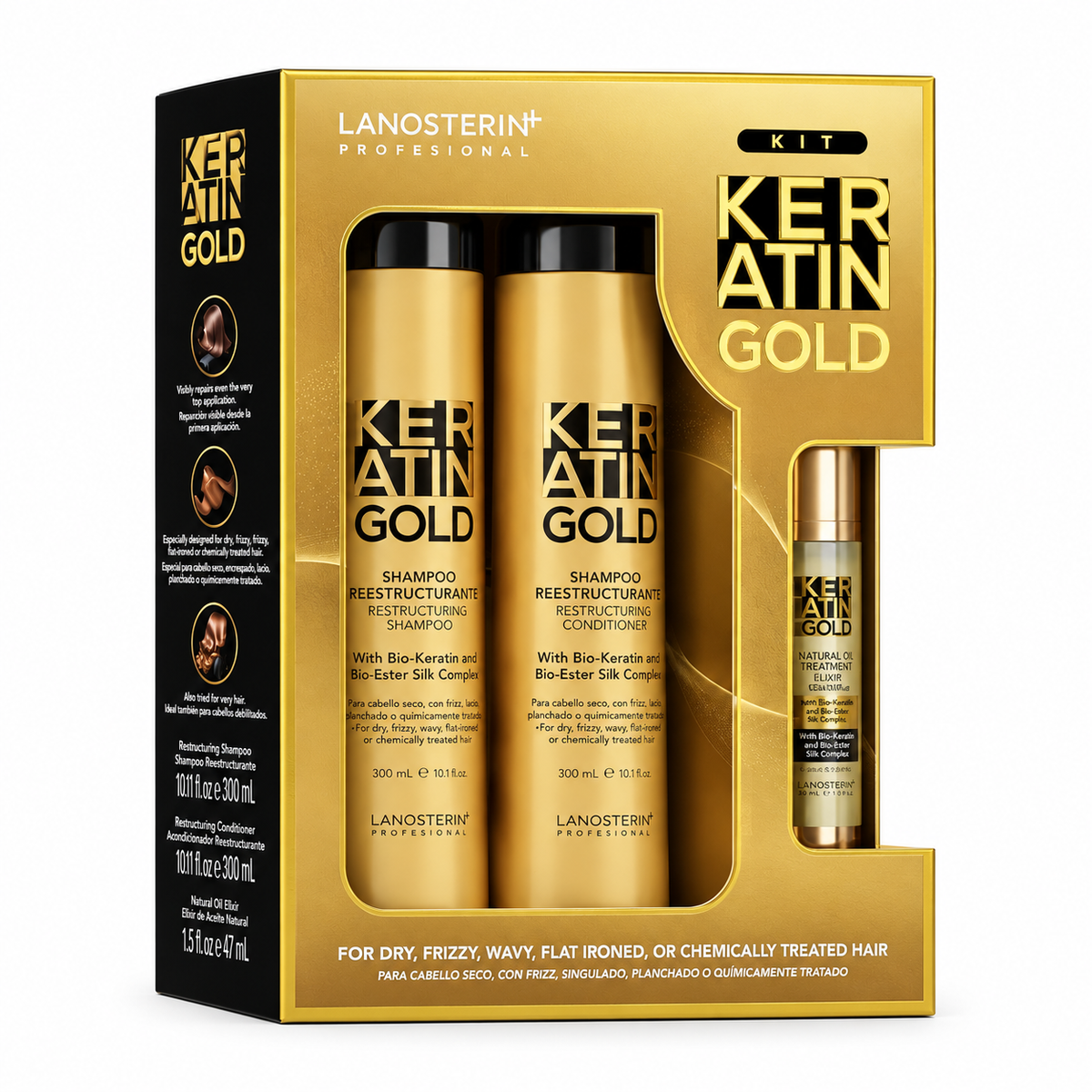 Lanosterin Professional Keratin Gold Perfect Routine