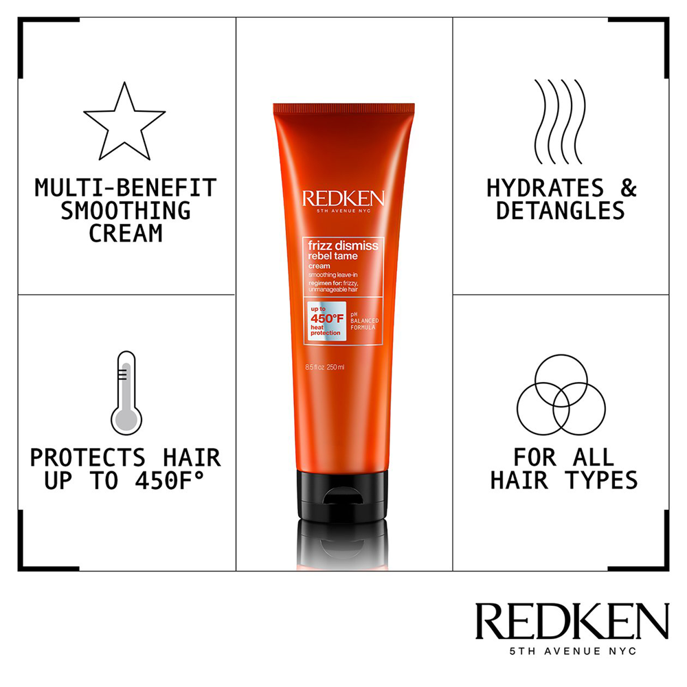 Redken Frizz Dismiss Rebel Tame Heat Protection Cream 8.5oz/250ml