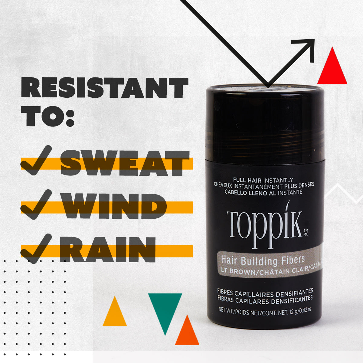 Toppik Hair Building Fibers Light Brown 12g