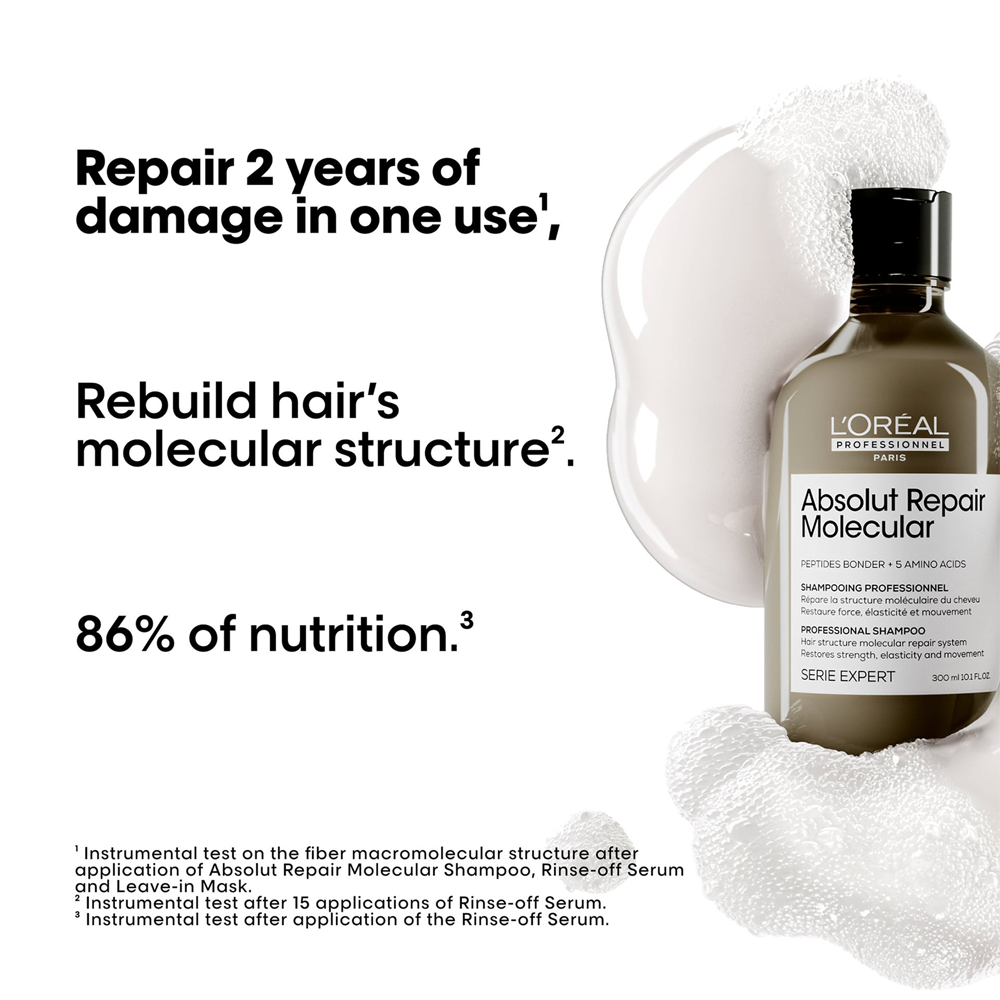 L’Oréal Professionnel Absolut Repair Molecular Sulfate-Free Repairing Shampoo 16.9oz / 500ml